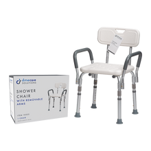 Load image into Gallery viewer, Shower Chair w/ Removable Back and Arms
