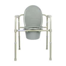 Load image into Gallery viewer, Elongated Folding Bedside Commode