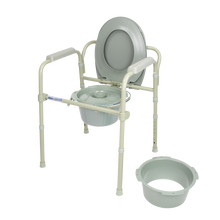 Load image into Gallery viewer, Elongated Folding Bedside Commode