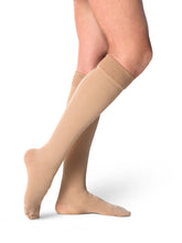 Load image into Gallery viewer, Women's Essential Cotton Calf with Grip-top Single 20-30mmHg