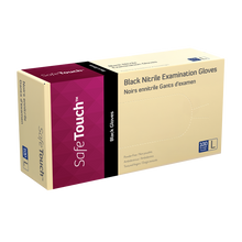 Load image into Gallery viewer, Safe-Touch Black Nitrile Exam Gloves