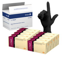 Load image into Gallery viewer, Safe-Touch Black Nitrile Exam Gloves