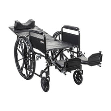 Load image into Gallery viewer, Reclining Wheelchair drive™ Silver Sport Detachable Full Arm Removable Padded Arm Style Swing-Away Elevating Legrest Black Upholstery 16,18 and 20 Inch Seat Width 300 lbs. Weight Capacity
