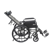 Load image into Gallery viewer, Reclining Wheelchair drive™ Silver Sport Detachable Full Arm Removable Padded Arm Style Swing-Away Elevating Legrest Black Upholstery 16,18 and 20 Inch Seat Width 300 lbs. Weight Capacity