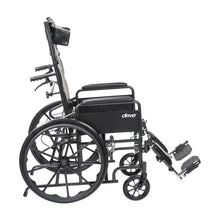 Load image into Gallery viewer, Reclining Wheelchair drive™ Silver Sport Detachable Full Arm Removable Padded Arm Style Swing-Away Elevating Legrest Black Upholstery 16,18 and 20 Inch Seat Width 300 lbs. Weight Capacity