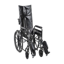 Load image into Gallery viewer, Reclining Wheelchair drive™ Silver Sport Detachable Full Arm Removable Padded Arm Style Swing-Away Elevating Legrest Black Upholstery 16,18 and 20 Inch Seat Width 300 lbs. Weight Capacity