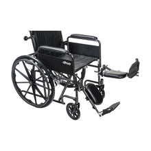 Load image into Gallery viewer, Reclining Wheelchair drive™ Silver Sport Detachable Full Arm Removable Padded Arm Style Swing-Away Elevating Legrest Black Upholstery 16,18 and 20 Inch Seat Width 300 lbs. Weight Capacity