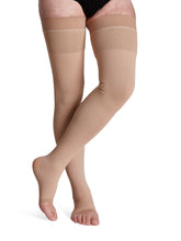 Load image into Gallery viewer, Natural Rubber Thigh-High Open-Toe 30-40mmHg