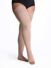 Load image into Gallery viewer, Natural Rubber Thigh-High without Grip-Top Open-Toe 50-60mmHg