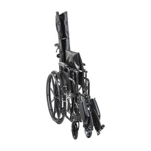 Load image into Gallery viewer, Reclining Wheelchair drive™ Silver Sport Detachable Desk Arm Removable Padded Arm Style Swing-Away Elevating Legrest Black Upholstery 16,18 and 20 Inch Seat Width 300 lbs. Weight Capacity