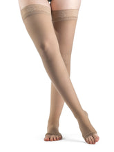 Load image into Gallery viewer, Women's Style Sheer Thigh-High Open-Toe 20-30mmHg