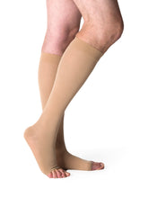 Load image into Gallery viewer, Essential Opaque Calf Open-Toe Plus Single 30-40mmHg with Grip-Top