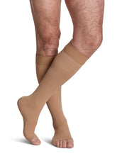 Load image into Gallery viewer, Essential Opaque Calf Open-Toe with Grip-Top 20-30mmHg