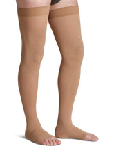 Load image into Gallery viewer, Essential Opaque Thigh-High Open-Toe 30-40mmHg