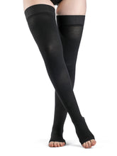 Load image into Gallery viewer, Women's DYNAVEN Thigh-High Open-Toe 30-40mmHg