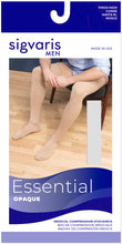 Load image into Gallery viewer, Men's Essential Opaque Thigh-High 20-30mmHg
