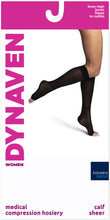 Load image into Gallery viewer, Women's DYNAVEN Sheer Calf Open-Toe 15-20mmHg