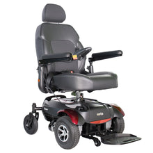 Load image into Gallery viewer, Merits Dualer Power Wheelchair with Power Seat Lift, Rear/Front-Wheel Drive, Captain Seat, Red, 300 lb Capacity