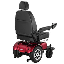 Load image into Gallery viewer, Merits Gemini Heavy-Duty Power Wheelchair, Rear-Wheel Drive, Captain Seat, Red, 450 lb Capacity