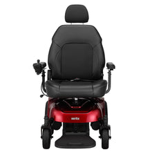 Load image into Gallery viewer, Merits Gemini Heavy-Duty Power Wheelchair, Rear-Wheel Drive, Captain Seat, Red, 450 lb Capacity