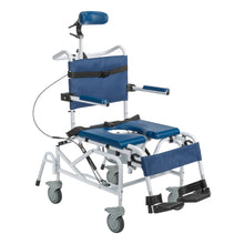 Load image into Gallery viewer, Tilting Aluminum Rehab Shower Chair Commode