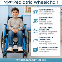 Load image into Gallery viewer, Pediatric Wheelchair (12''-14", 150 lbs)