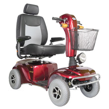Load image into Gallery viewer, Merits Pioneer 10 Heavy-Duty Mobility Scooter, 4-Wheel, Captain Seat, Red, 500 lb Capacity