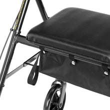 Load image into Gallery viewer, Rollator, 6" 4-Wheel Aluminum, Black