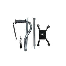 Load image into Gallery viewer, Folding Quad Cane, Small Base, Charcoal