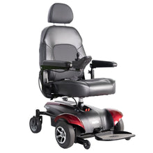 Load image into Gallery viewer, Merits Vision CF Power Wheelchair, Front-Wheel Drive, Captain Seat, Red, 300 lb Capacity
