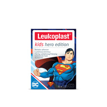 Load image into Gallery viewer, Leukoplast Kids Hero Edition, Superman First Aid Dressings, Assorted Sizes, Box of 12