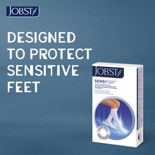 Load image into Gallery viewer, JOBST SensiFoot Diabetic Compression Socks 8-15 mmHg Mini-Crew Closed Toe, White, X-Large
