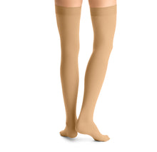 Load image into Gallery viewer, JOBST Opaque Compression Stockings 20-30 mmHg Thigh High, with Silicone Dot Band, Closed Toe, Honey, X-Large