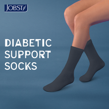 Load image into Gallery viewer, JOBST SensiFoot Diabetic Compression Socks 8-15 mmHg Crew, Closed Toe, White, X-Large