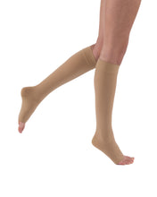 Load image into Gallery viewer, JOBST Relief Compression Stockings 20-30 mmHg Knee High, Open Toe, Black, X-Large Petite