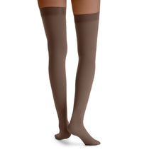 Load image into Gallery viewer, JOBST Opaque Compression Stockings 20-30 mmHg Thigh High, with Silicone Dot Band, Closed Toe, Espresso, X-Large