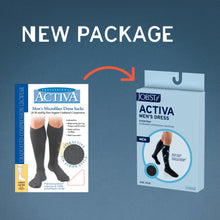 Load image into Gallery viewer, JOBST ACTIVA Men's Dress 20-30 mmHg Compression Socks Knee High, Closed Toe, Navy, X-Large