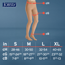 Load image into Gallery viewer, JOBST UltraSheer Compression Stockings 15-20 mmHg Waist High, Closed Toe, Suntan, X-Large