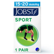 Load image into Gallery viewer, JOBST Sport Compression Socks 20-30 mmHg Knee High, Closed Toe, Royal Blue/Gray, X-Large