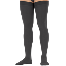 Load image into Gallery viewer, JOBST forMen Compression Socks 15-20 mmHg Thigh High, with Micro Dotted Band, Closed Toe, Anthracite, Small
