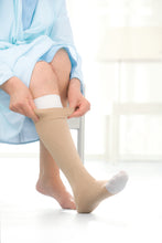 Load image into Gallery viewer, JOBST UlcerCARE 2-Part Compression System with Liners 40+ mmHg Knee High, Open Toe, No Zipper, Black, 4X-Large