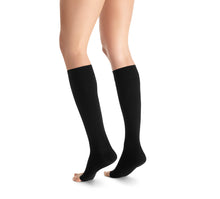 Load image into Gallery viewer, Jobst Opaque Compression Stockings 30-40 Mmhg Knee With Softfit Band Open Toe