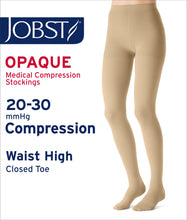 Load image into Gallery viewer, JOBST Opaque Compression Stockings 20-30 mmHg Waist High, Closed Toe, Natural, X-Large