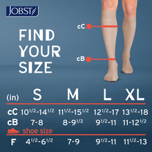 Load image into Gallery viewer, Jobst Activa Sheer 20-30 Mmhg Compression Socks Knee Closed Toe