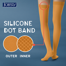 Load image into Gallery viewer, JOBST UltraSheer Compression Stockings 20-30 mmHg Thigh High, with Silicone Dot Band, Closed Toe, Sun Bronze, X-Large