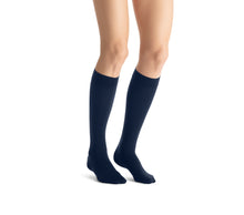 Load image into Gallery viewer, JOBST Opaque Compression Stockings 20-30 mmHg Knee High, with SoftFit Band, Closed Toe, Midnight Navy, X-Large