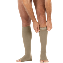 Load image into Gallery viewer, JOBST forMen Compression Socks 30-40 mmHg Knee High, with SoftFit Band, Closed Toe, Black, Small