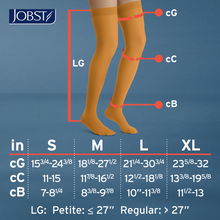 Load image into Gallery viewer, JOBST UltraSheer Compression Stockings 15-20 mmHg Thigh High, with Silicone Dot Band, Closed Toe, Sun Bronze, X-Large