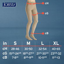 Load image into Gallery viewer, JOBST UltraSheer Compression Stockings 20-30 mmHg Waist High, Closed Toe, Natural, X-Large