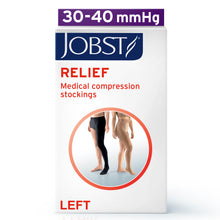 Load image into Gallery viewer, JOBST Relief Compression Stockings 30-40 mmHg Chap, Left, Open Toe, Black, X-Large
